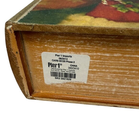 PIER 1 IMPORTS Santa Claus  Book Box Christmas Decor Treasure Keeper - Picture 4 of 9